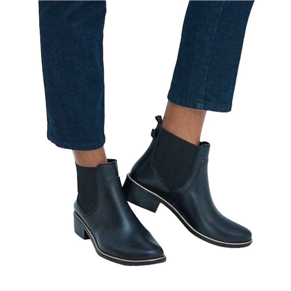 KATE SPADE Women's Black Star Rain Chukka Chelsea Boots Size 6